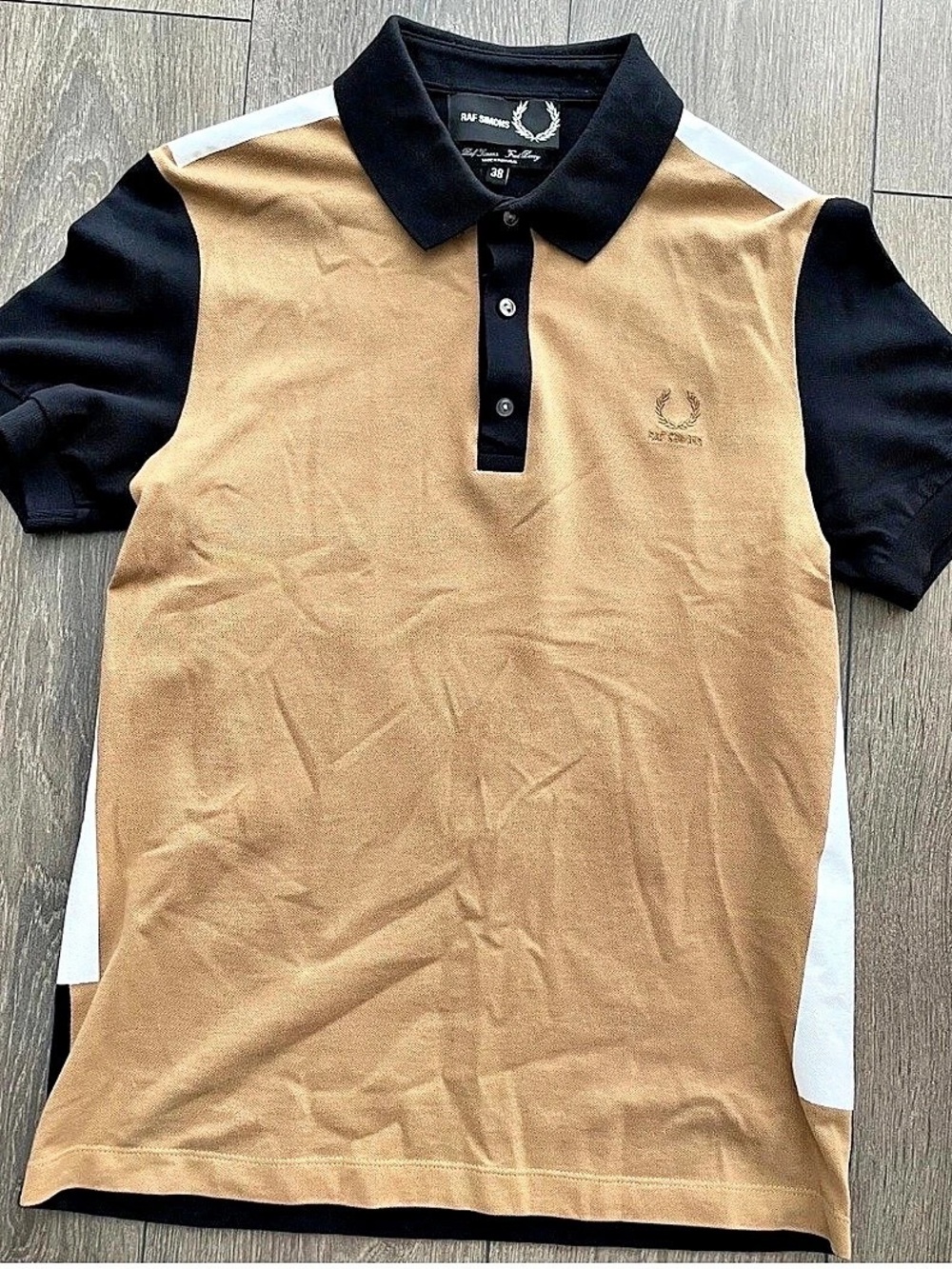 Fred Perry x Raf Simons Tape Detaol Pique Polo Size 38